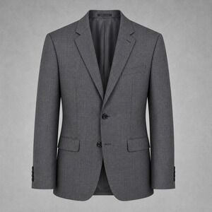 Lauren Ralph Lauren Mens 44R Grey 100% Wool 2-Button Blazer Sport Coat Jacket